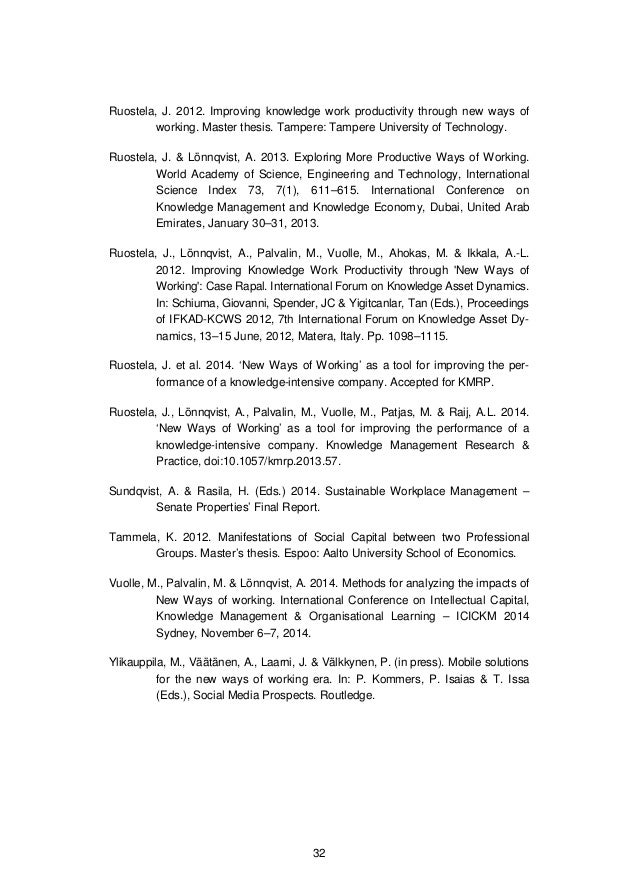 Master thesis working capital management