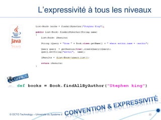 L’expressivité à tous les niveaux © OCTO Technology – Université du Système d’information 