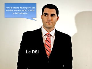 Le DSI Je vais encore devoir gérer ces conflits entre la MOA, la MOE et la Production 