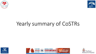 Yearly summary of CoSTRs
27
 