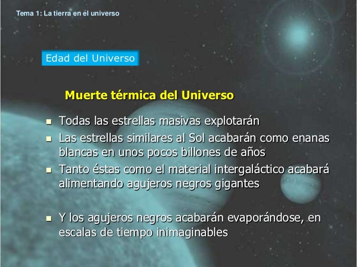 Resultado de imagen de La muerte tÃ©rmica del Universo