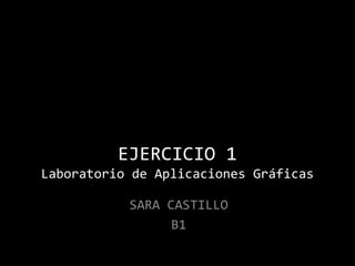 EJERCICIO 1
Laboratorio de Aplicaciones Gráficas

           SARA CASTILLO
                B1
 