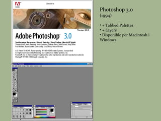 Photoshop 3.0 (1994) + Tabbed Palettes + Layers Disponible per Macintosh i Windows 
