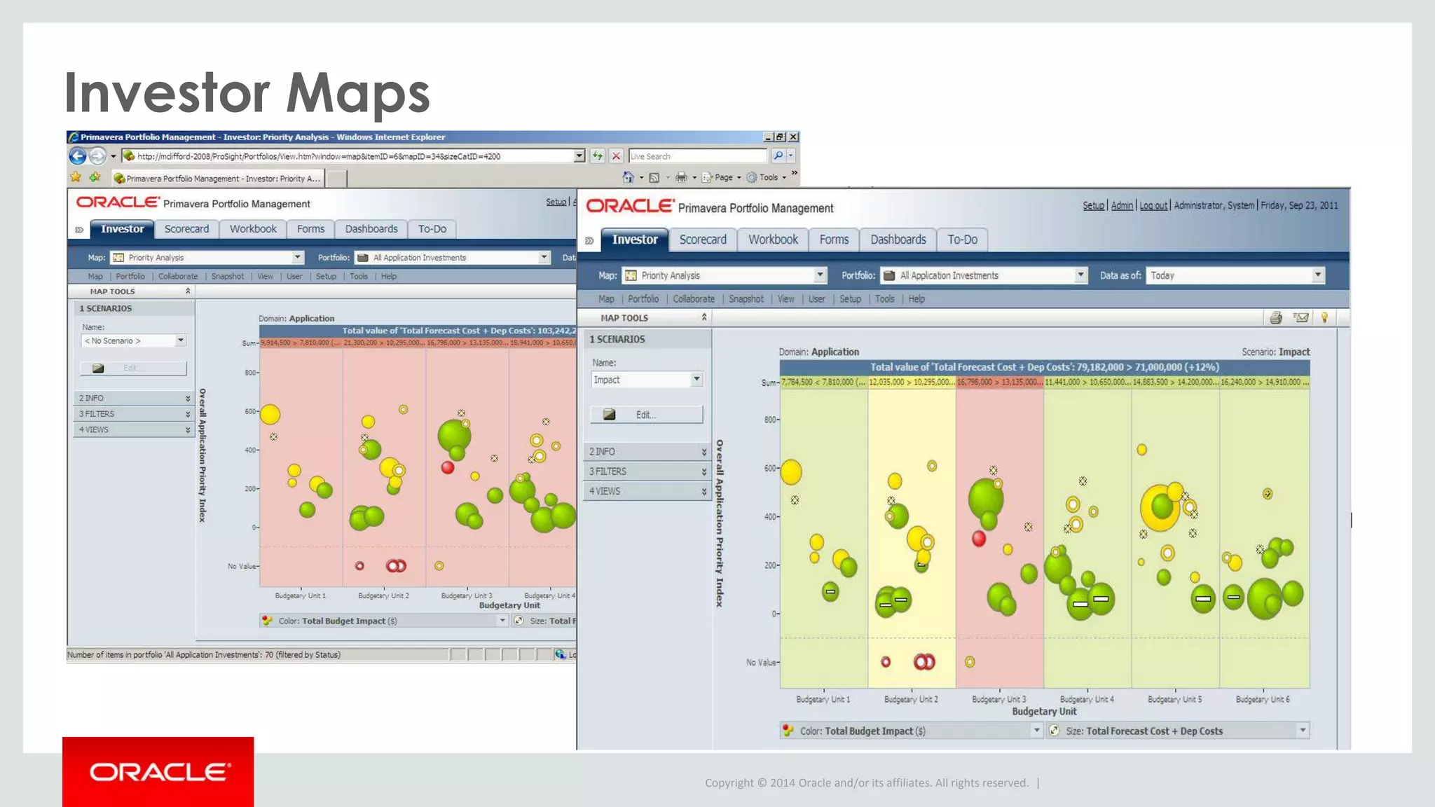 Copyright © 2014 Oracle and/or its affiliates. All rights reserved. |
Investor Maps
 