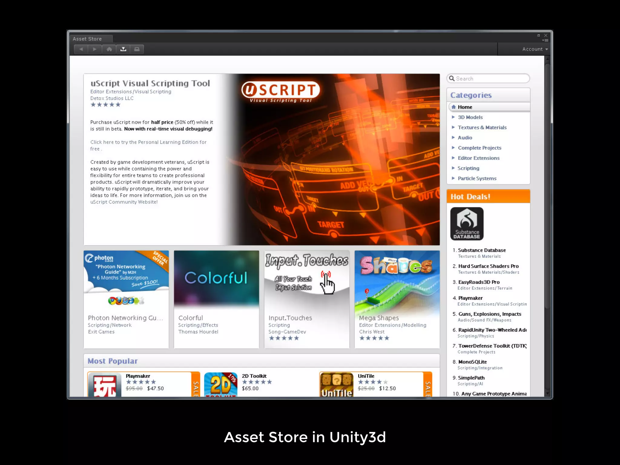 Asset Store in Unity3d
 