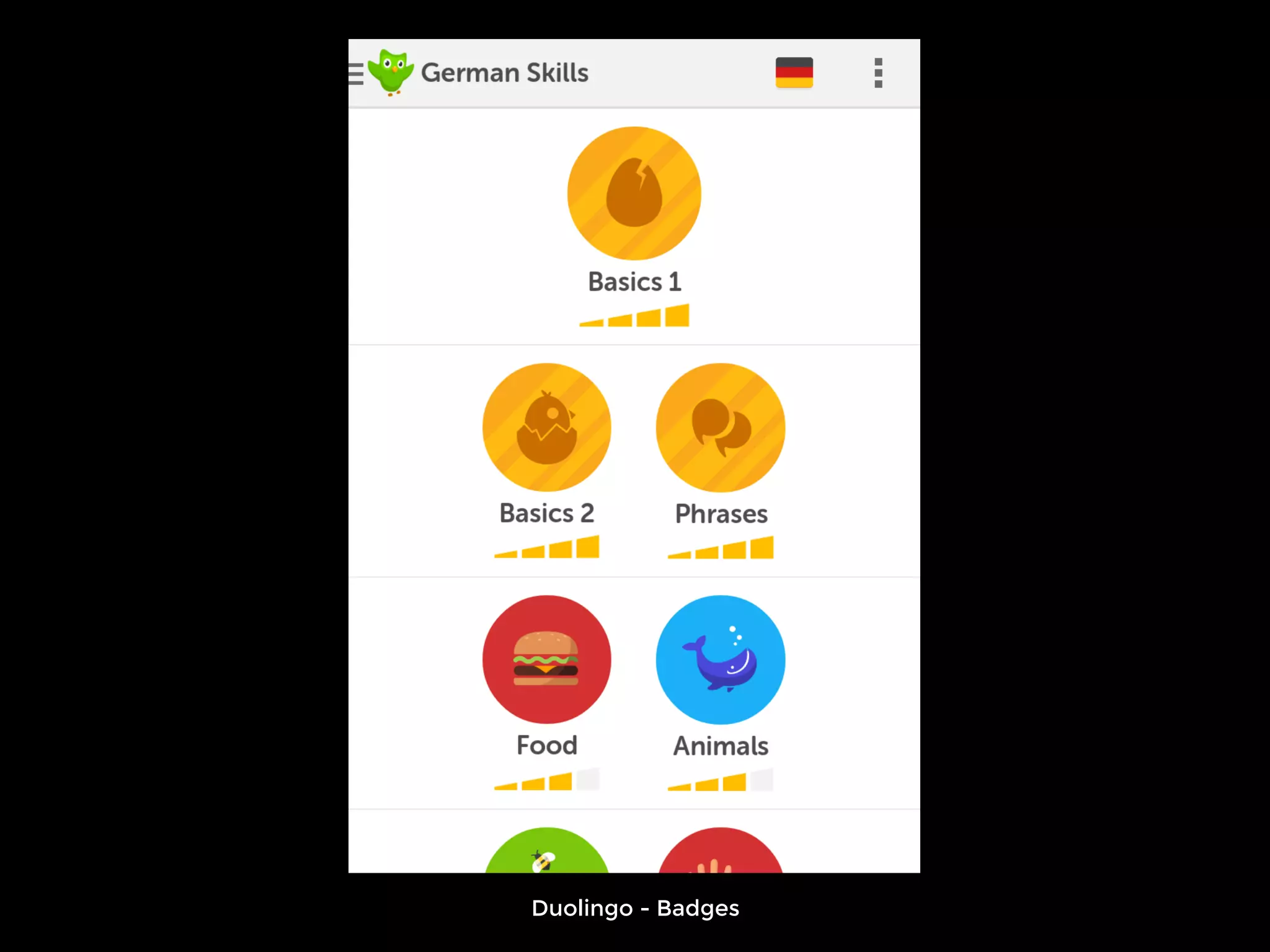 Duolingo - Badges
 