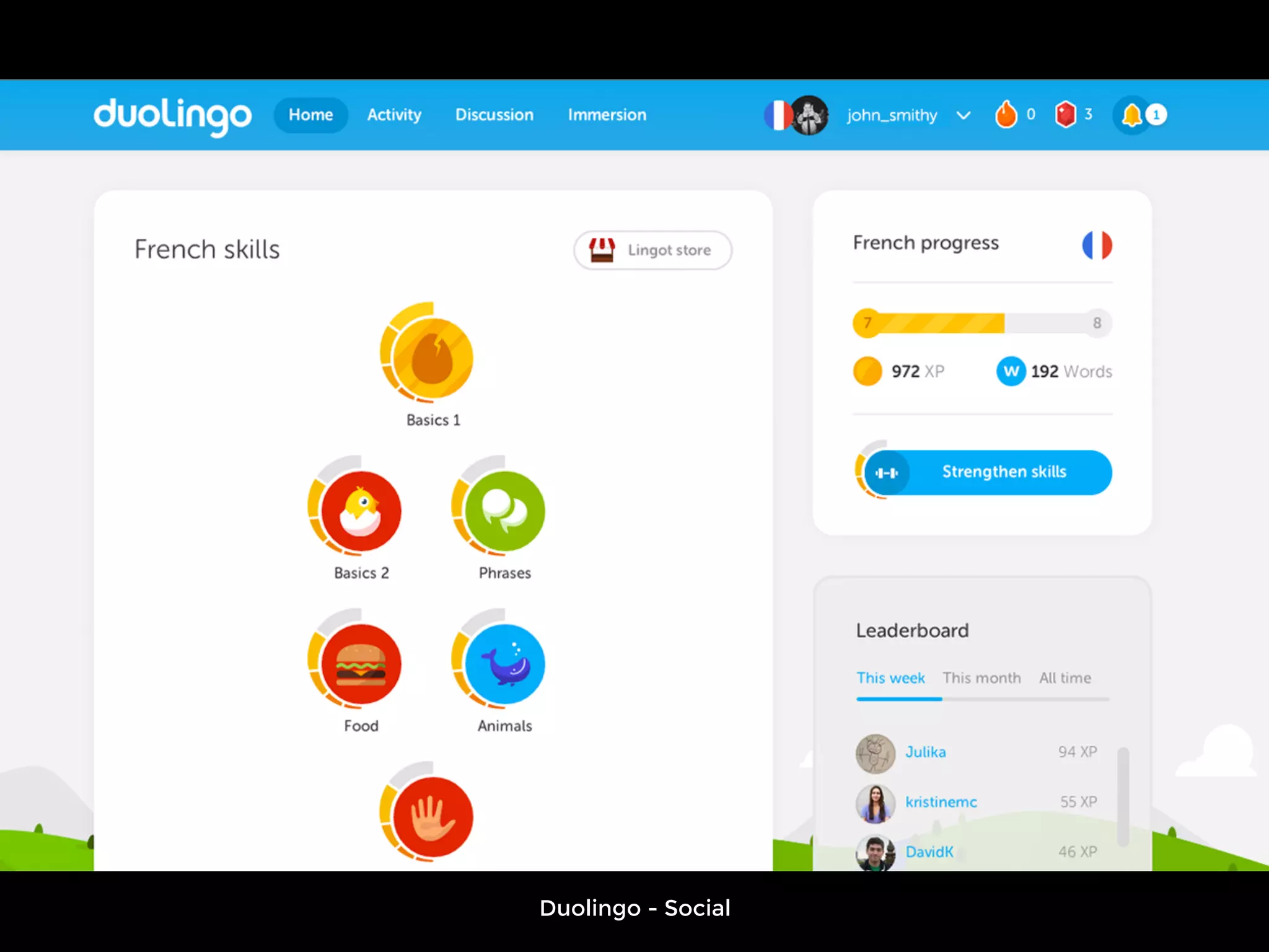 Duolingo - Social
 