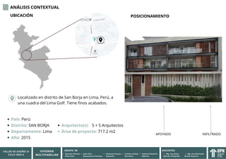 TALLER DE ARQUITECTURA 4, VIVIENDA MULTIFAMILIAR NACIONAL | PDF