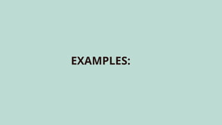 EXAMPLES:
 