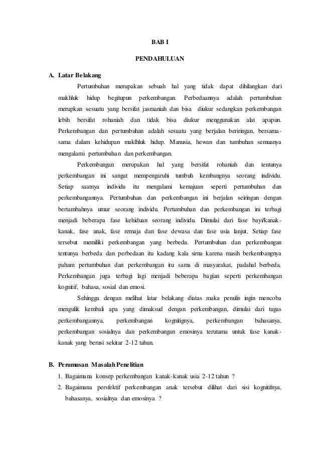 Kesimpulan Perkembangan Kanak Kanak / Gallery - Pusat Perkembangan