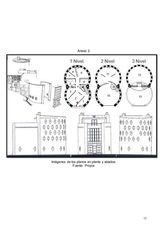 12
Anexo 2
Imágenes de los planos en planta y alzados
Fuente: Propia
 
