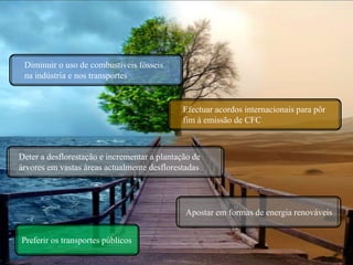 A radiação solar que atravessa a atmosfera é absorvida pela Terra e convertida em calor à superfície. A energia calorífica, sob a forma de infravermelhos é reflectida para a atmosfera