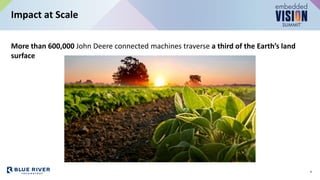 More than 600,000 John Deere connected machines traverse a third of the Earth’s land
surface
Impact at Scale
4
 