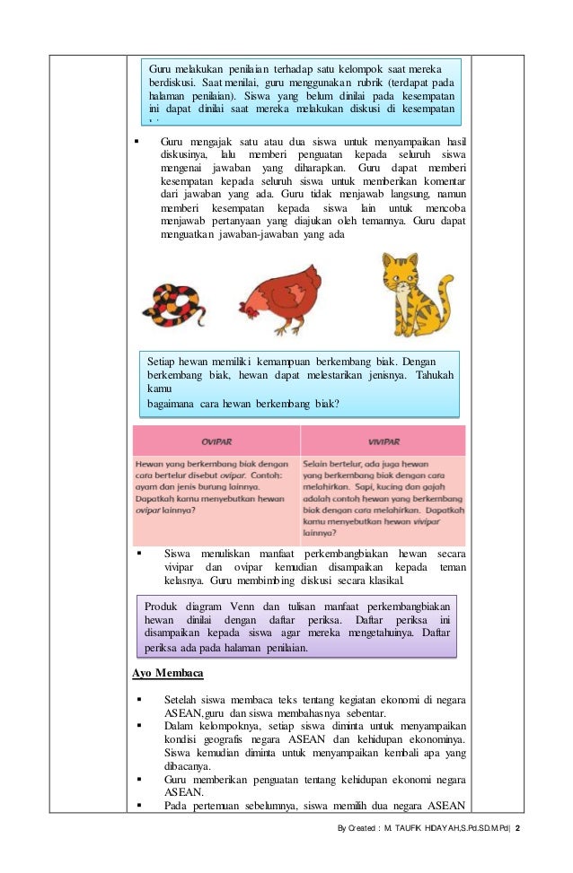RPP K13 Kelas 6 Tema 2 Revisi 2018