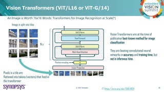 Vision Transformers (ViT/L16 or ViT-G/14)
An Image is Worth 16x16 Words: Transformers for Image Recognition at Scale(*)
Im...