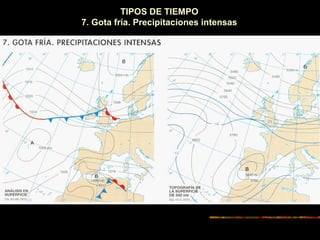 TIPOS DE TIEMPO 
7. Gota fría. Precipitaciones intensas 
 