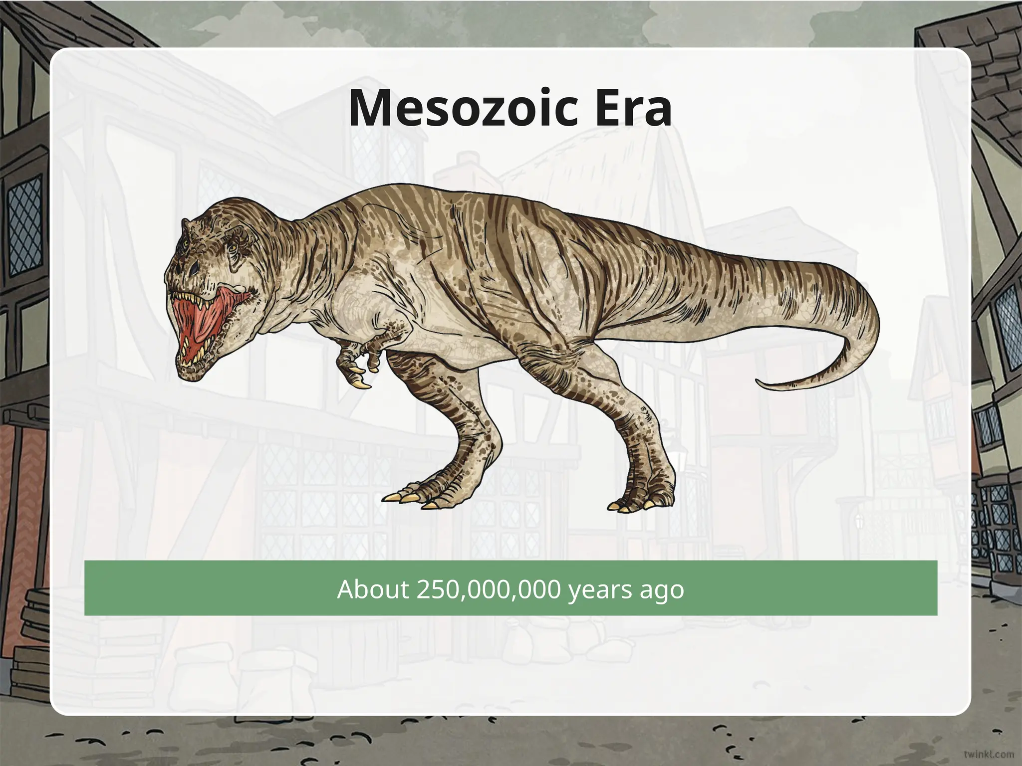 About 250,000,000 years ago
Mesozoic Era