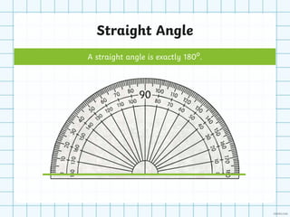 Straight Angle
A straight angle is exactly 180⁰.