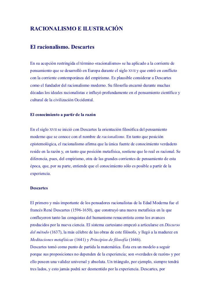 Racionalismo e ilustración