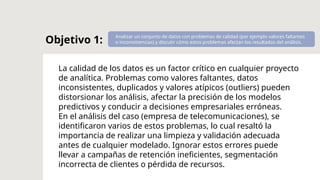 Datos Inconsistentes Analítica de datos para toma de decisiones | PPTX