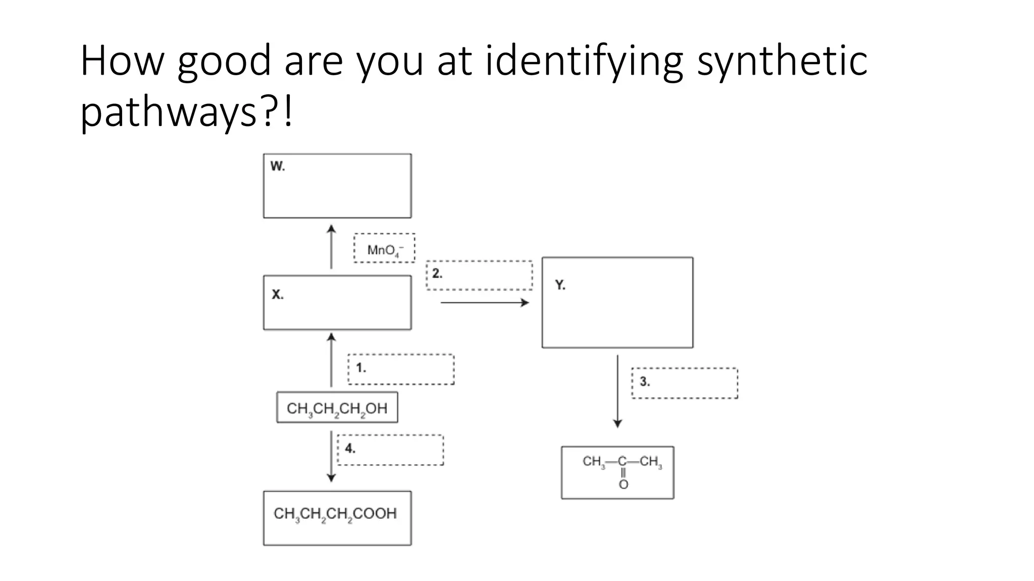 How good are you at identifying synthetic
pathways?!
 