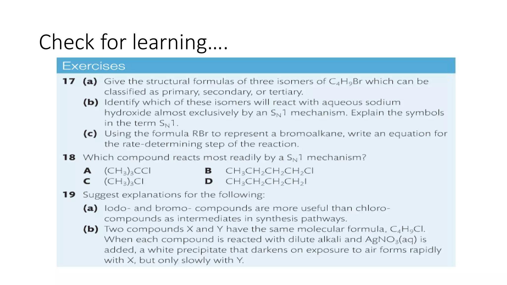 Check for learning….
 