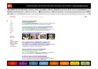 CONSTRUINDO UM MUNDO MELHOR POR MEIO DA INTERNET: www.conrado.com.br




   1ºP	
            2ºP	
             3ºP	
           4ºP	
           5ºP	
           6ºP	
              7ºP	
            8ºP	
  
Pesquisa	
     Planejamento	
      Produção	
     Publicação	
     Promoção	
     Propagação	
     Personalização	
     Precisão	
  
 