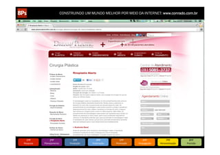 CONSTRUINDO UM MUNDO MELHOR POR MEIO DA INTERNET: www.conrado.com.br




   1ºP	
            2ºP	
             3ºP	
           4ºP	
           5ºP	
           6ºP	
              7ºP	
            8ºP	
  
Pesquisa	
     Planejamento	
      Produção	
     Publicação	
     Promoção	
     Propagação	
     Personalização	
     Precisão	
  
 