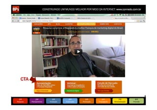 CONSTRUINDO UM MUNDO MELHOR POR MEIO DA INTERNET: www.conrado.com.br




      CTA


   1ºP	
            2ºP	
             3ºP	
           4ºP	
           5ºP	
           6ºP	
              7ºP	
            8ºP	
  
Pesquisa	
     Planejamento	
      Produção	
     Publicação	
     Promoção	
     Propagação	
     Personalização	
     Precisão	
  
 