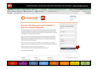 CONSTRUINDO UM MUNDO MELHOR POR MEIO DA INTERNET: www.conrado.com.br




   1ºP	
            2ºP	
             3ºP	
           4ºP	
           5ºP	
           6ºP	
              7ºP	
            8ºP	
  
Pesquisa	
     Planejamento	
      Produção	
     Publicação	
     Promoção	
     Propagação	
     Personalização	
     Precisão	
  
 