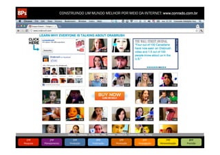 CONSTRUINDO UM MUNDO MELHOR POR MEIO DA INTERNET: www.conrado.com.br




   1ºP	
            2ºP	
             3ºP	
           4ºP	
           5ºP	
           6ºP	
              7ºP	
            8ºP	
  
Pesquisa	
     Planejamento	
      Produção	
     Publicação	
     Promoção	
     Propagação	
     Personalização	
     Precisão	
  
 