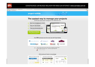 CONSTRUINDO UM MUNDO MELHOR POR MEIO DA INTERNET: www.conrado.com.br




   1ºP	
            2ºP	
             3ºP	
           4ºP	
           5ºP	
           6ºP	
              7ºP	
            8ºP	
  
Pesquisa	
     Planejamento	
      Produção	
     Publicação	
     Promoção	
     Propagação	
     Personalização	
     Precisão	
  
 