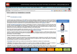 CONSTRUINDO UM MUNDO MELHOR POR MEIO DA INTERNET: www.conrado.com.br




   1ºP	
            2ºP	
             3ºP	
           4ºP	
           5ºP	
           6ºP	
              7ºP	
            8ºP	
  
Pesquisa	
     Planejamento	
      Produção	
     Publicação	
     Promoção	
     Propagação	
     Personalização	
     Precisão	
  
 