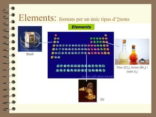 Elements:  formats per un únic tipus d’àtoms 