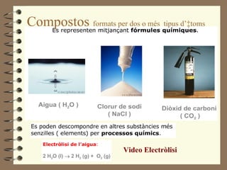 Compostos  formats per  dos o més  tipus d’àtoms Video Electròlisi 