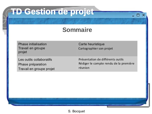 Gestion de projet TD 2 20142015 Master CERNO