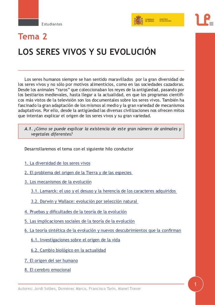 Estudiantestema Los Seres Vivos Y Su Evolucion Los Seres Humanos Siempre Se Han Sentido Maravillados Por Estudiantestema Los Seres Vivos Y Su Evolucion Los Seres Humanos Siempre Se Han Sentido Maravillados Por