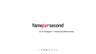 t2 on Instagram – measuring effectiveness
 