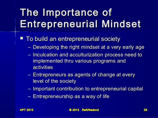 T2 the entrepreneurial mindset 2013