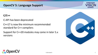 “The New OpenCV 5.0: Added Features, Performance Improvements and ...