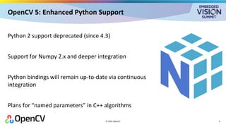 “The New OpenCV 5.0: Added Features, Performance Improvements and ...