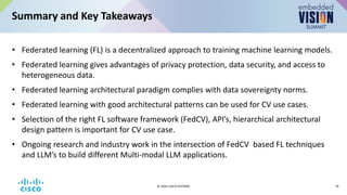 “Federated ML Architecture for Computer Vision in the IoT Edge,” a ...