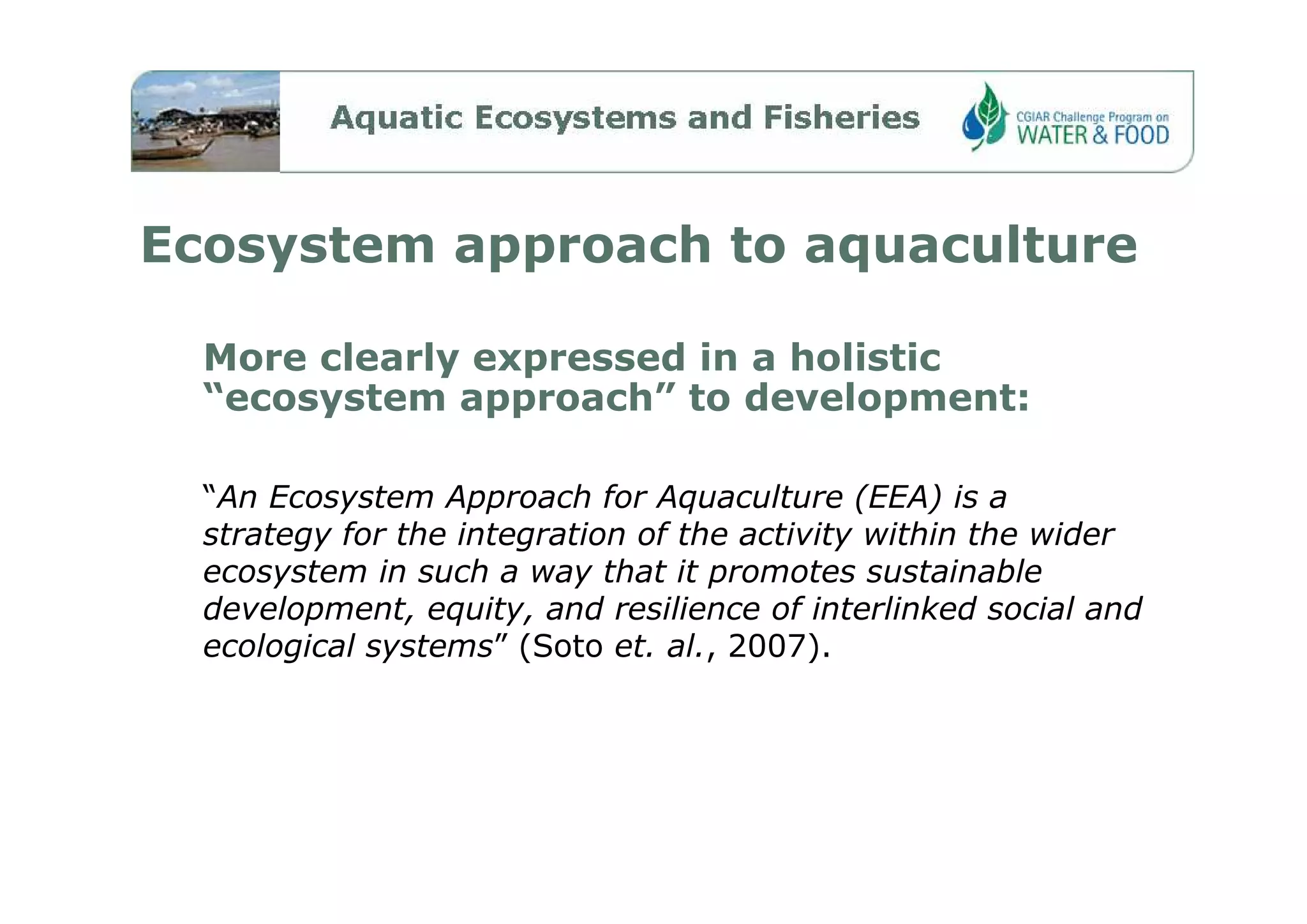 Fisheries in an agro-ecosystems approach | PDF