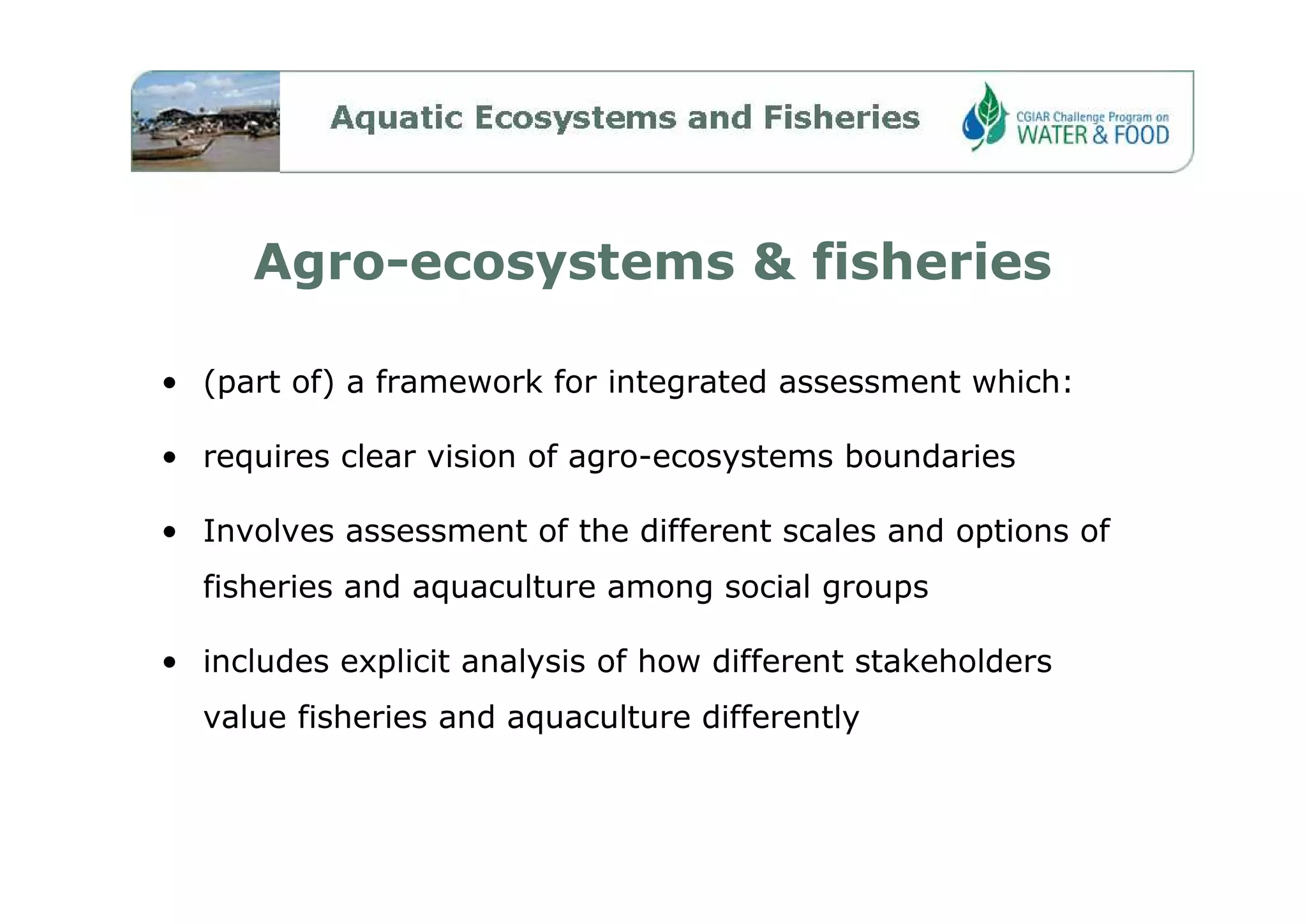 Fisheries in an agro-ecosystems approach | PDF