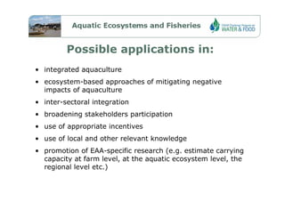 Fisheries in an agro-ecosystems approach | PDF