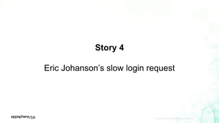 Story 4
Eric Johanson’s slow login request
APPDYNAMICS CONFIDENTIAL AND PROPRIETARY 19
 