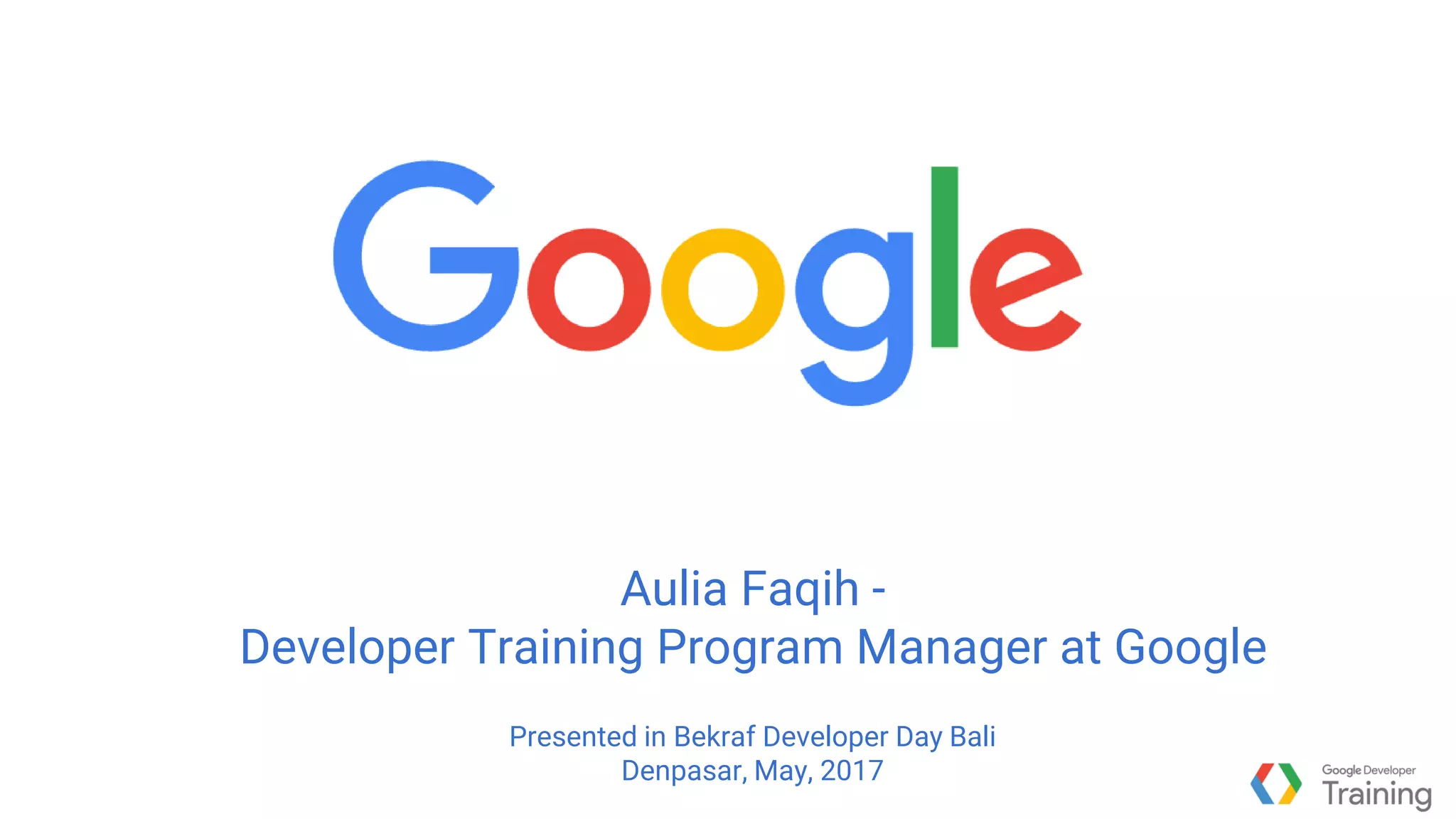 Developer Training Program | PPT