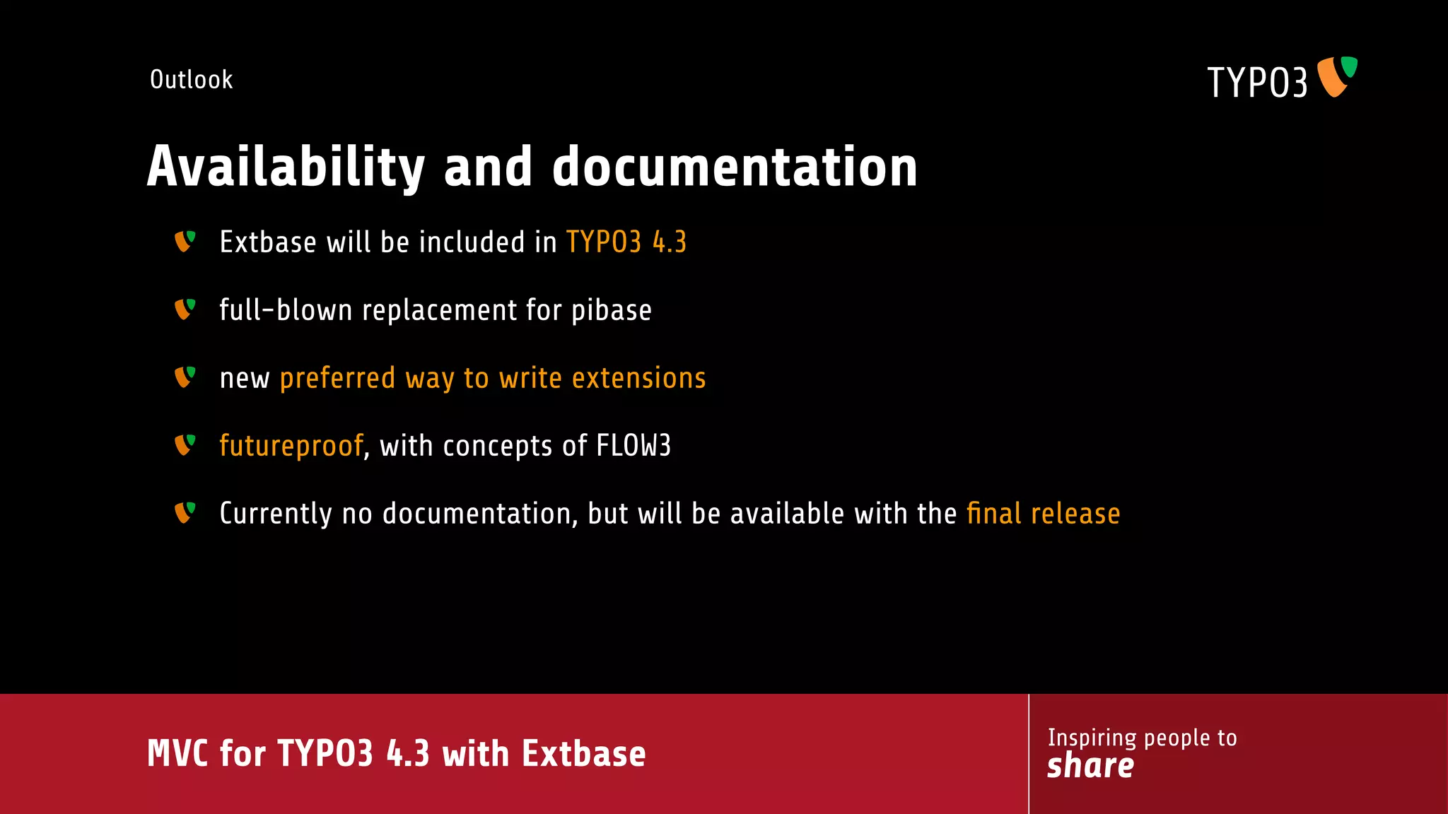 MVC for TYPO3 4.3 with extbase