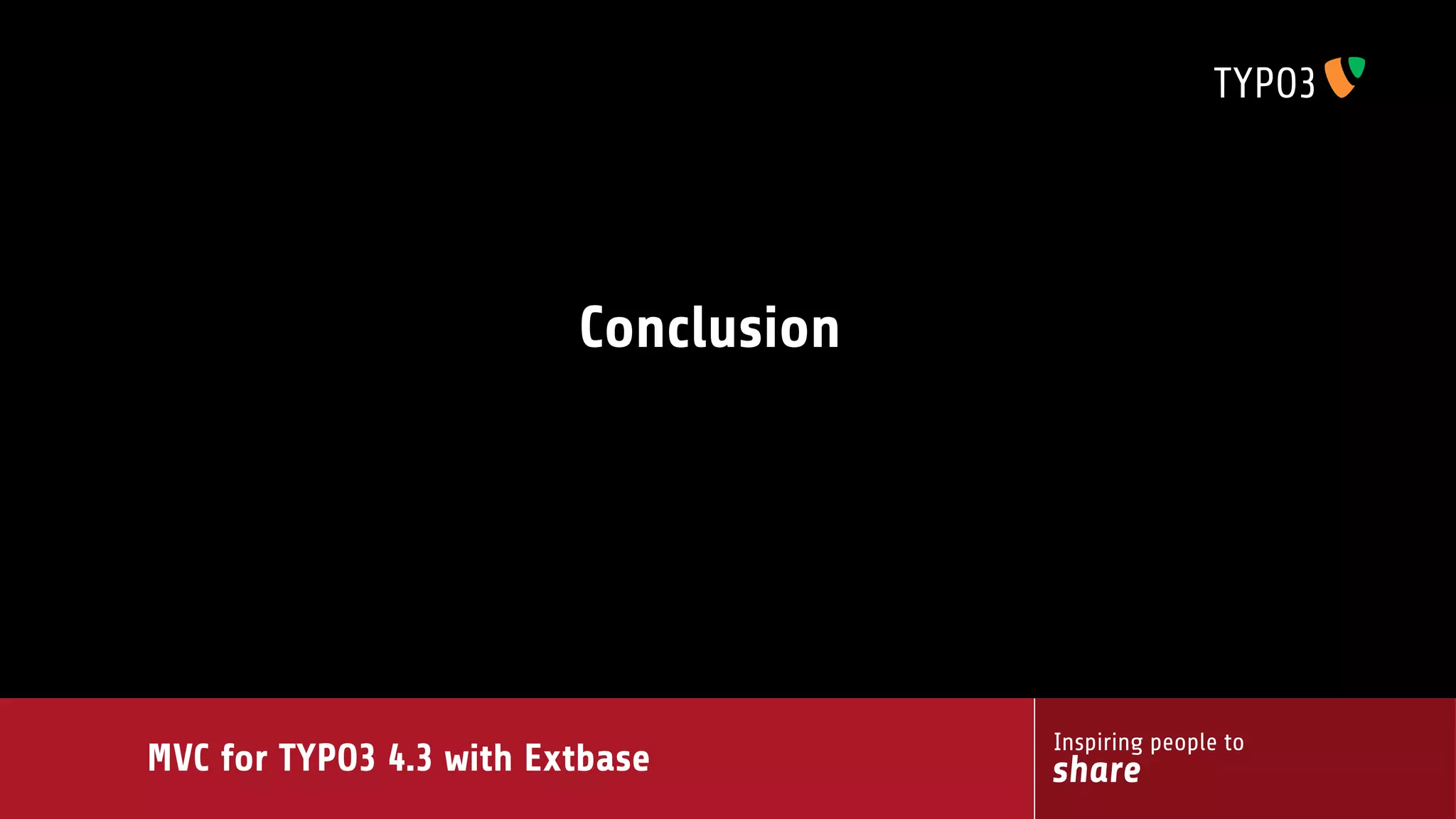 MVC for TYPO3 4.3 with extbase