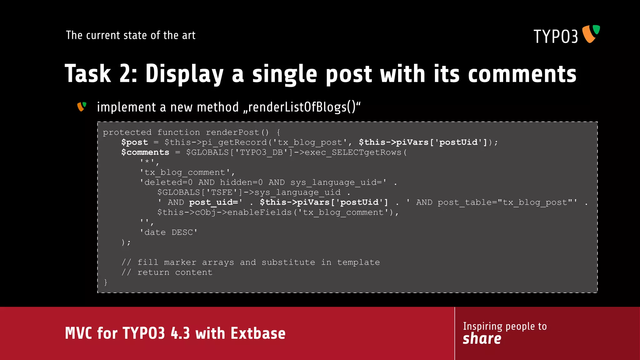 MVC for TYPO3 4.3 with extbase